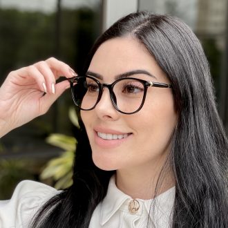safine com br oculos de grau feminino redondo preto nathali