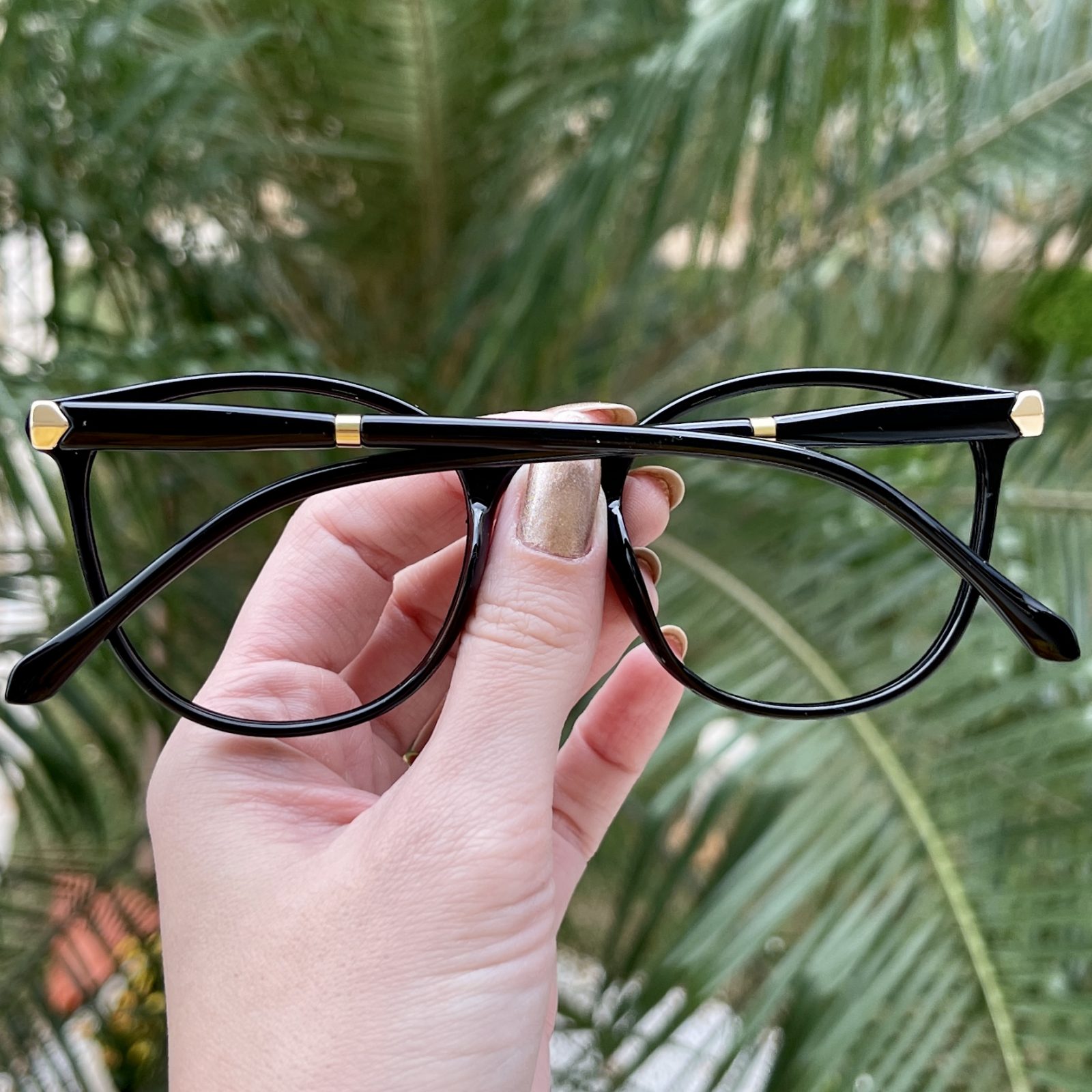 Óculos de Grau Feminino Redondo Preto Nathali - Safine