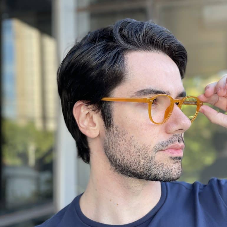 safine com br oculos de grau masculino redondo caramelo james 2