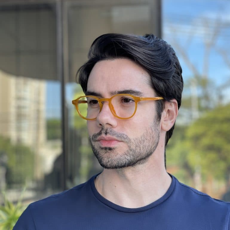 safine com br oculos de grau masculino redondo caramelo james 3