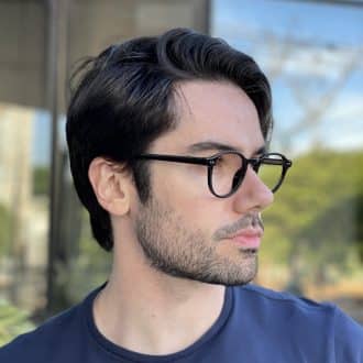 safine com br oculos de grau masculino redondo preto james 3