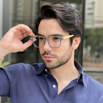 safine com br oculos de grau masculino retangular cinza inacio 2