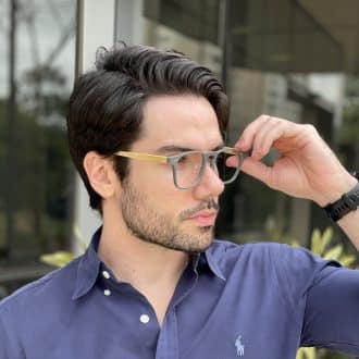 safine com br oculos de grau masculino retangular cinza inacio 3