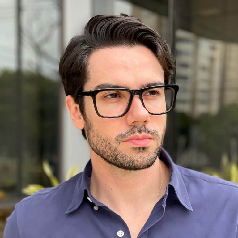 safine com br oculos de grau masculino retangular preto caue 1