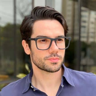 safine com br oculos de grau masculino retangular preto fosco caue 1