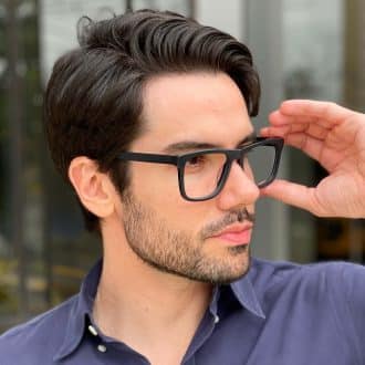 safine com br oculos de grau masculino retangular preto fosco caue 2