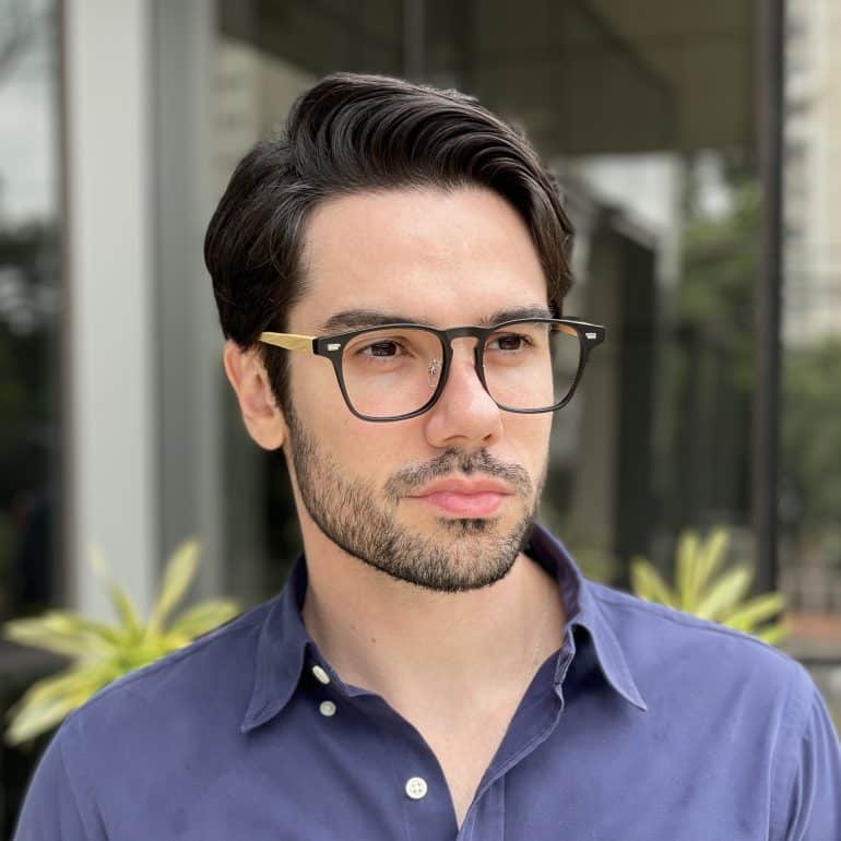 safine com br oculos de grau masculino retangular preto fosco inacio 1