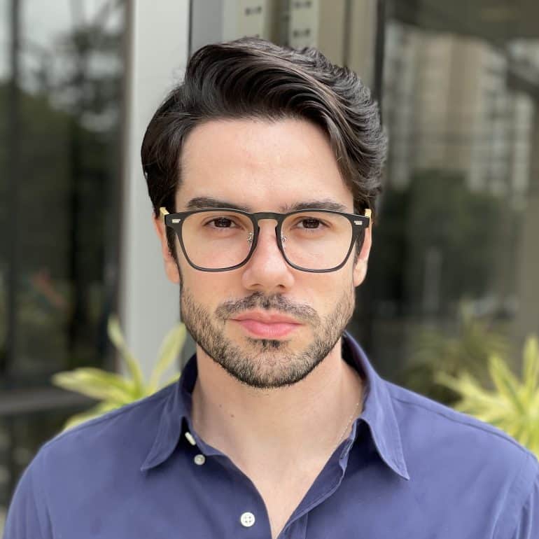 safine com br oculos de grau masculino retangular preto fosco inacio