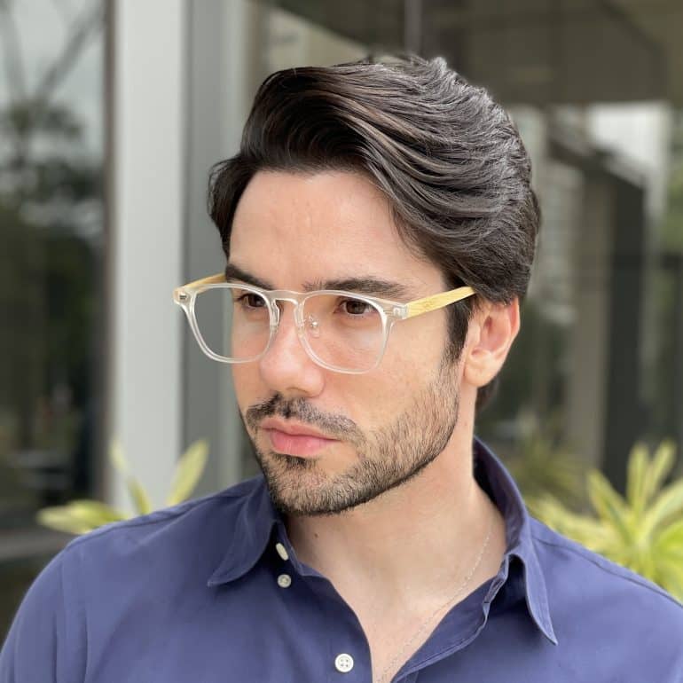 safine com br oculos de grau masculino retangular transparente inacio 3