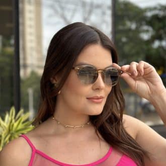 safine com br oculos de sol feminino redondo marrom transparente desiree 3