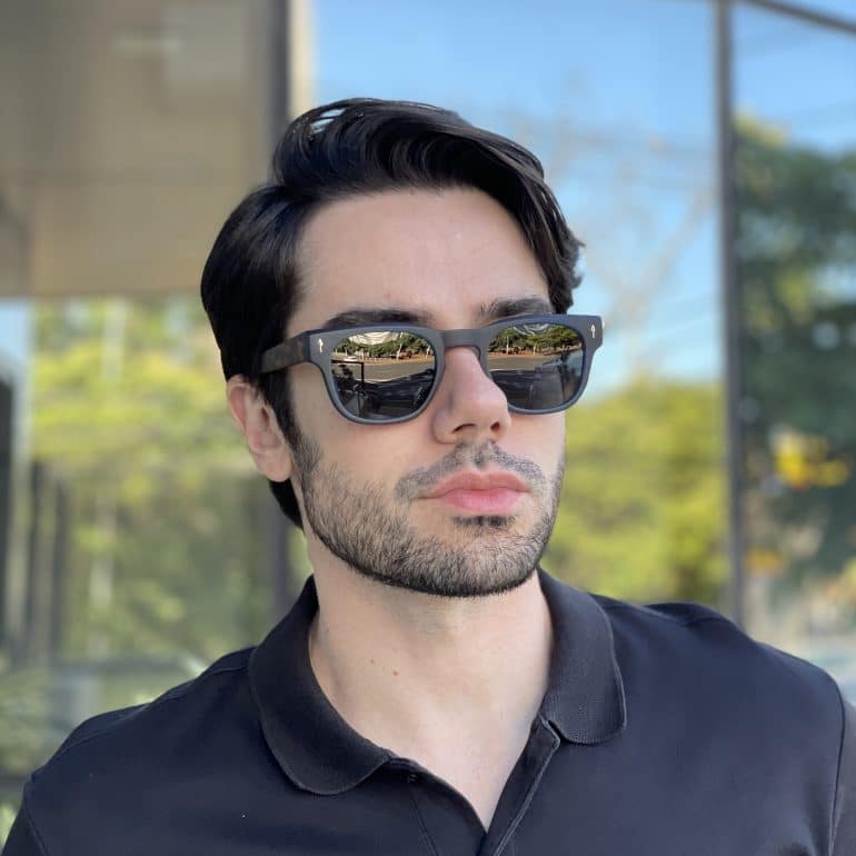 safine com br oculos de sol masculino quadrado azul thomas