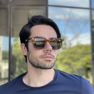 safine com br oculos de sol masculino quadrado marrom danilo