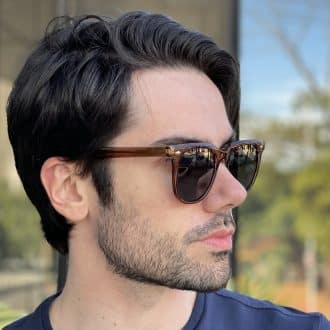 safine com br oculos de sol masculino quadrado marrom transparente michel 2