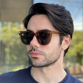 safine com br oculos de sol masculino quadrado marrom transparente michel 3