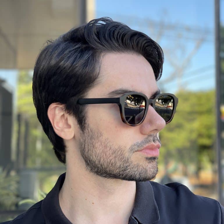 safine com br oculos de sol masculino quadrado preto e tartaruga luigi 2