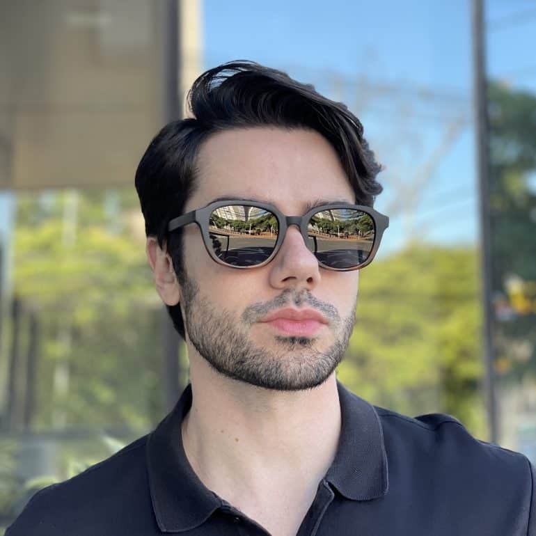 safine com br oculos de sol masculino quadrado preto e tartaruga luigi