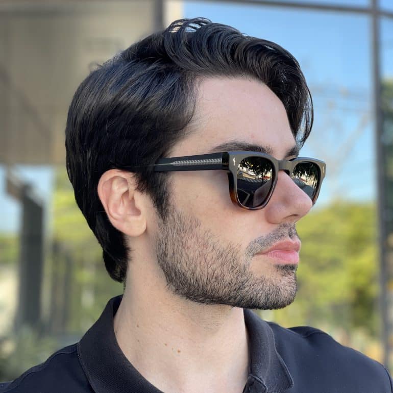 safine com br oculos de sol masculino quadrado preto e tartaruga thomas 2