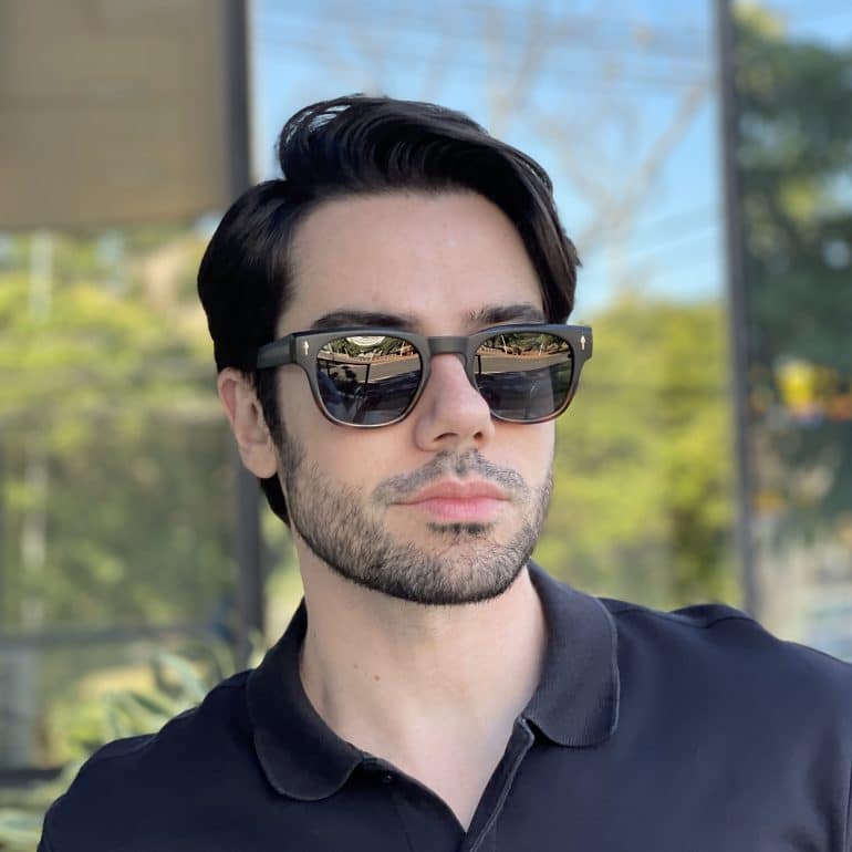 safine com br oculos de sol masculino quadrado preto e tartaruga thomas