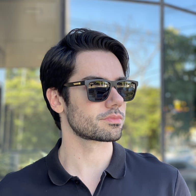 safine com br oculos de sol masculino quadrado preto richard 3