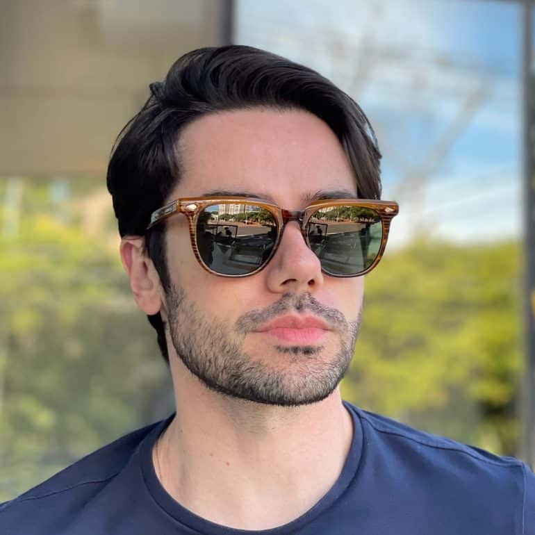 safine com br oculos de sol masculino quadrado rajado michel