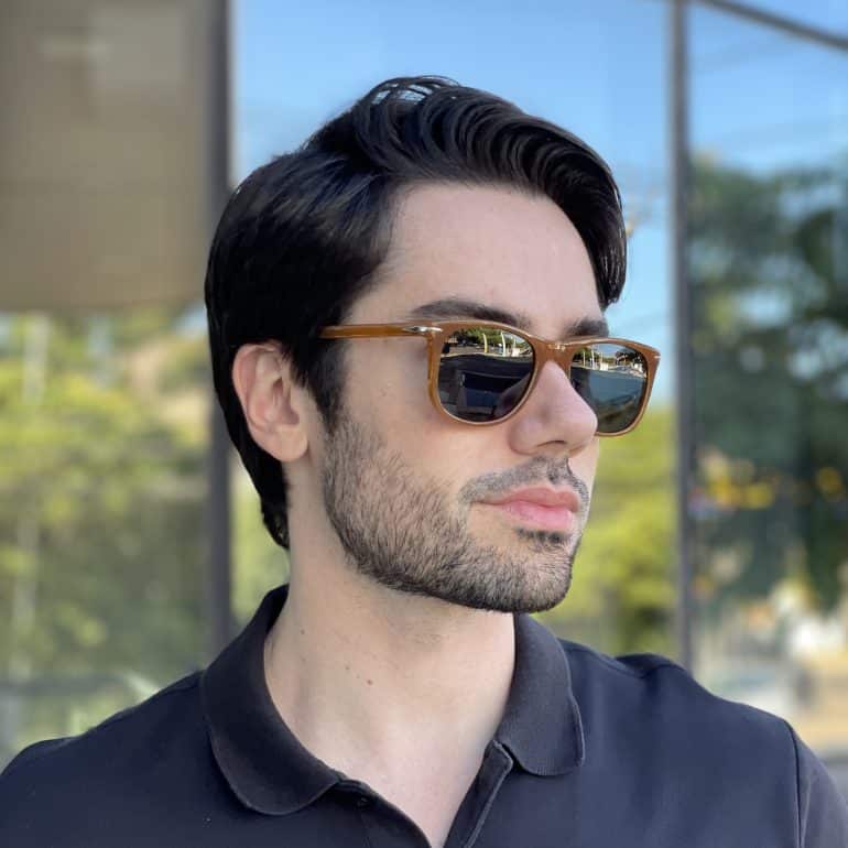 safine com br oculos de sol masculino redondo caramelo jean 1