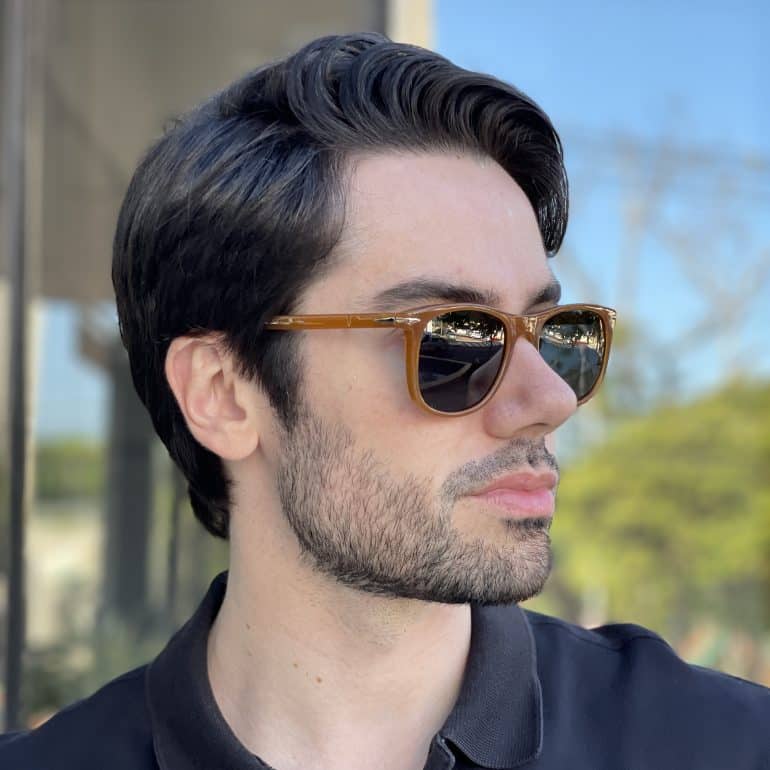 safine com br oculos de sol masculino redondo caramelo jean 3