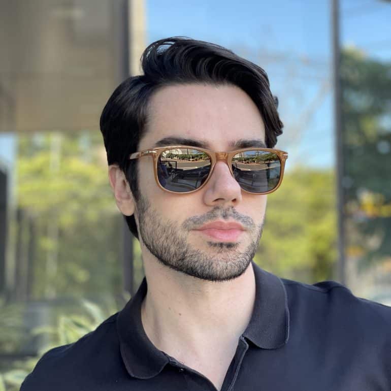 safine com br oculos de sol masculino redondo caramelo jean