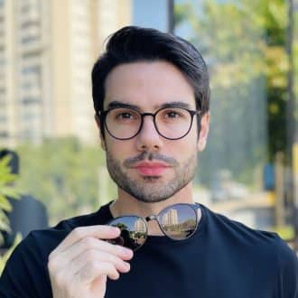 safine com br oculos 2 em 1 clip on masculino redondo cinza rui