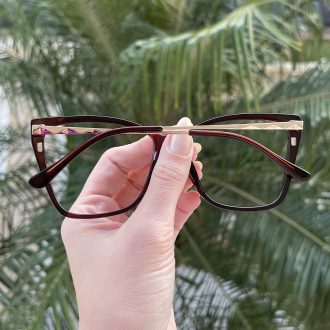 safine com br oculos de grau feminino gatinho marrom adriely 1