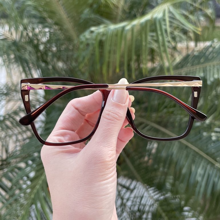 safine com br oculos de grau feminino gatinho marrom adriely 1