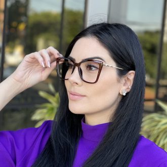 safine com br oculos de grau feminino gatinho marrom adriely