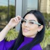 safine com br oculos de grau feminino gatinho verde claro jolie