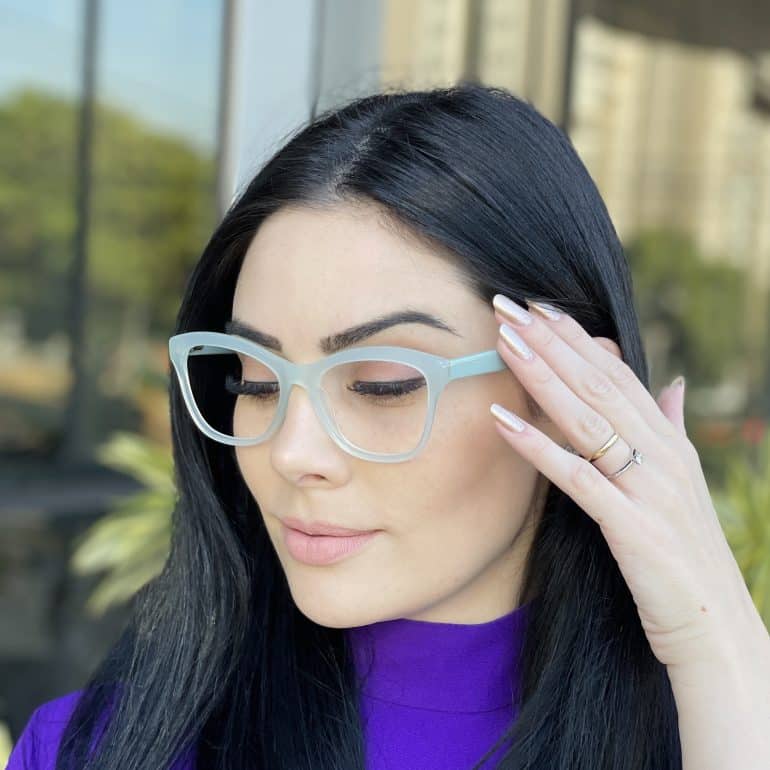 safine com br oculos de grau feminino gatinho verde claro jolie 2