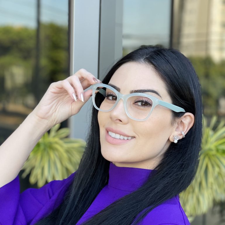 safine com br oculos de grau feminino gatinho verde claro jolie
