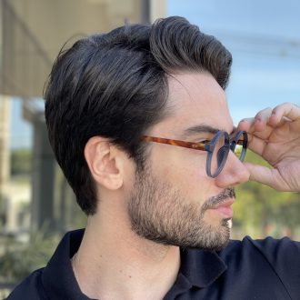 safine com br oculos de grau masculino redondo azul olavo 2