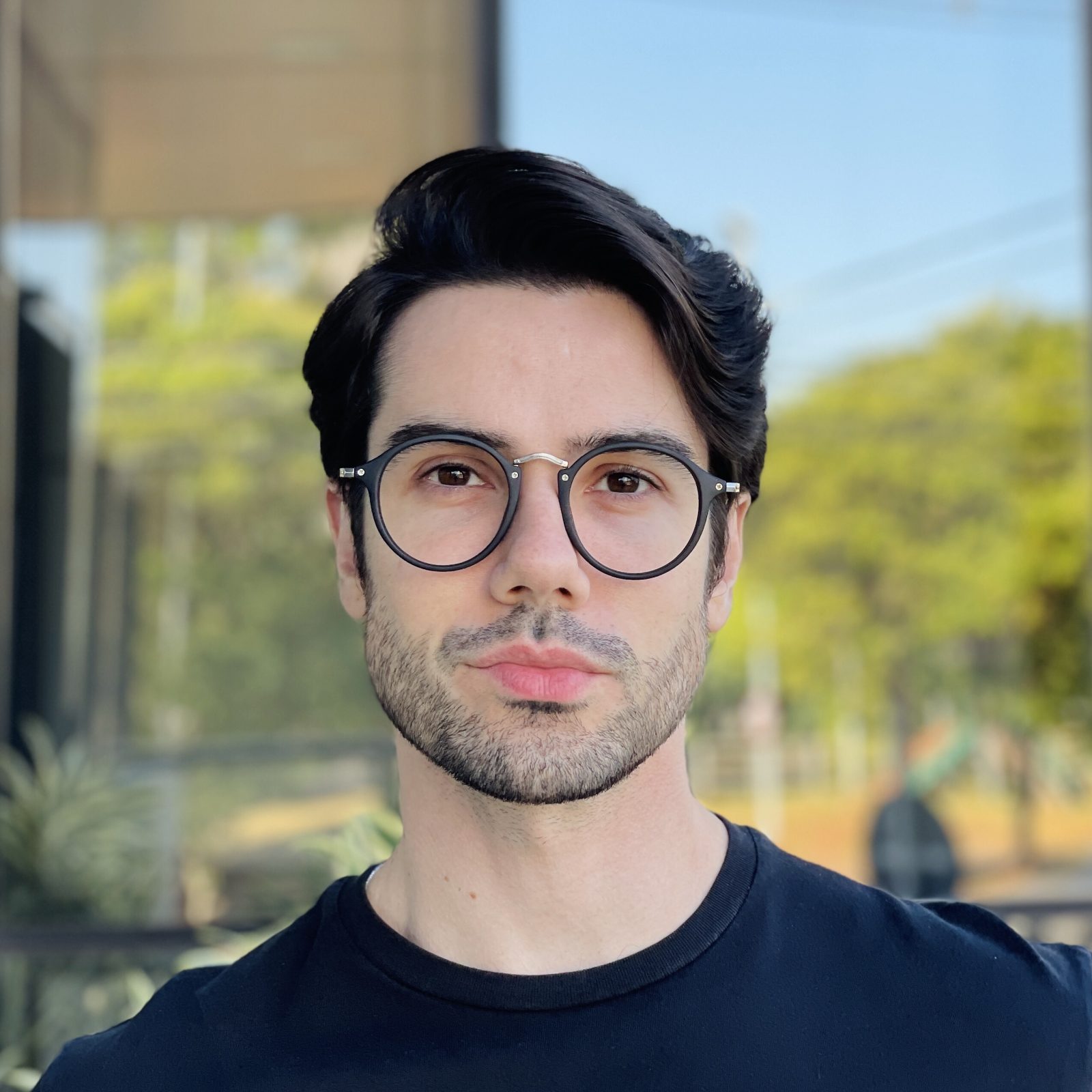 safine com br oculos de grau masculino redondo preto e prata elvis