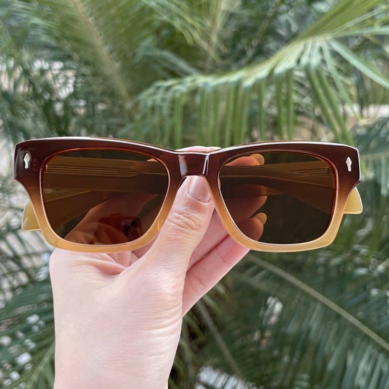 safine com br oculos de sol feminino retangular marrom clara