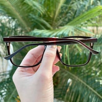 safine com br oculos feminino 2 em 1 clip on quadrado marrom amalia