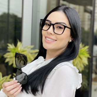 safine com br oculos feminino 2 em 1 clip on quadrado preto amalia