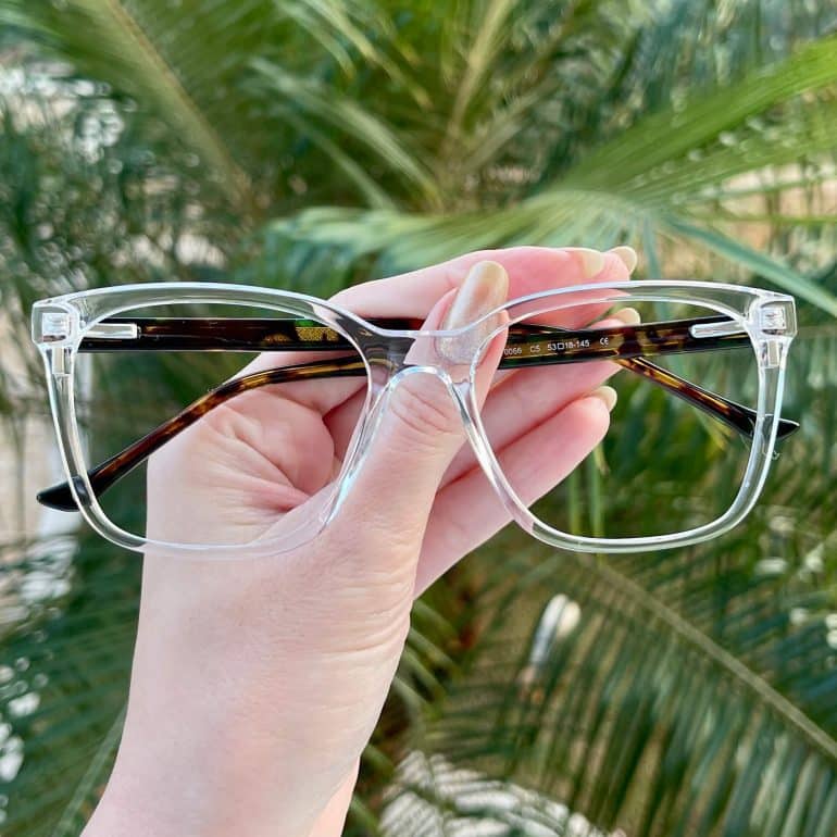safine com br oculos feminino 2 em 1 clip on quadrado transparente amalia 2