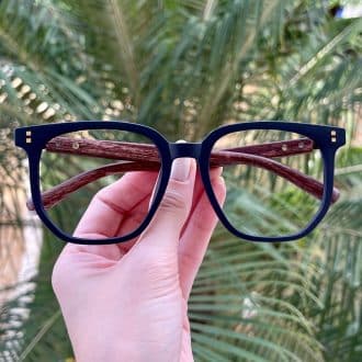safine com br oculos de grau feminino quadrado azul eloa 6