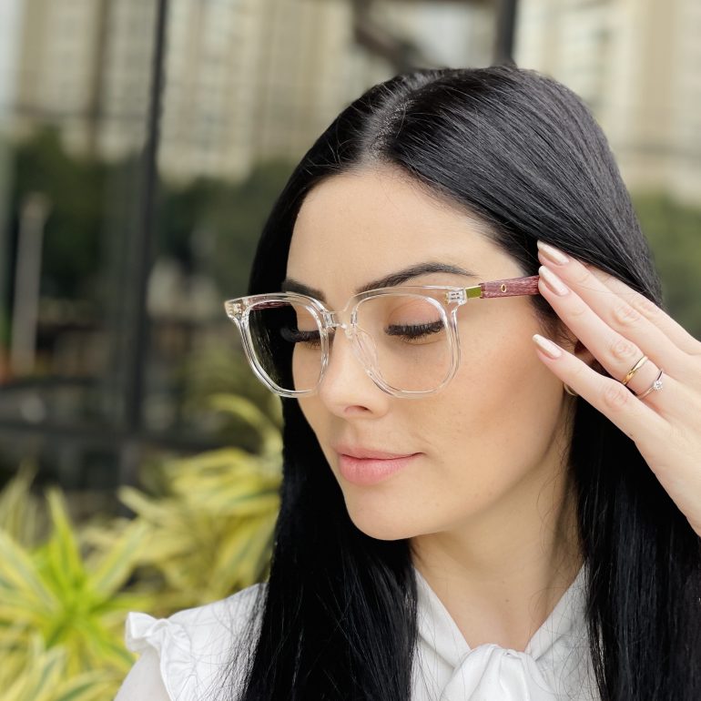 safine com br oculos de grau feminino quadrado transparente eloa 3