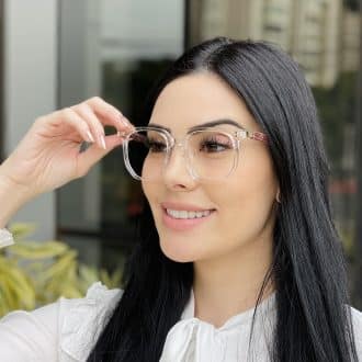 safine com br oculos de grau feminino quadrado transparente eloa 5