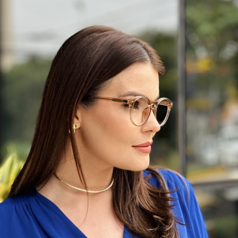 safine com br oculos de grau feminino redondo marrom transparente brenda 2