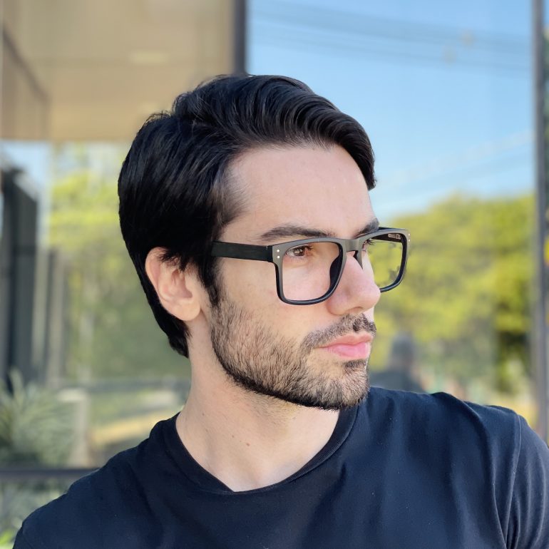 safine com br oculos de grau masculino quadrado grafite cristiano 1