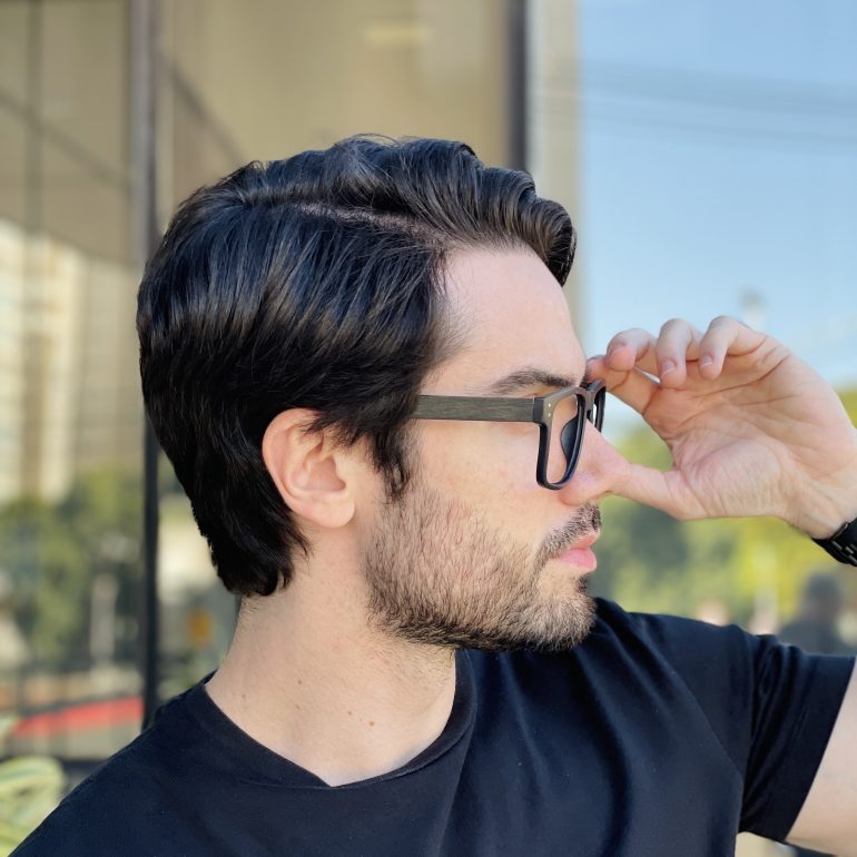 safine com br oculos de grau masculino quadrado grafite cristiano 2