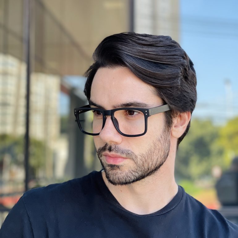 safine com br oculos de grau masculino quadrado grafite cristiano 3