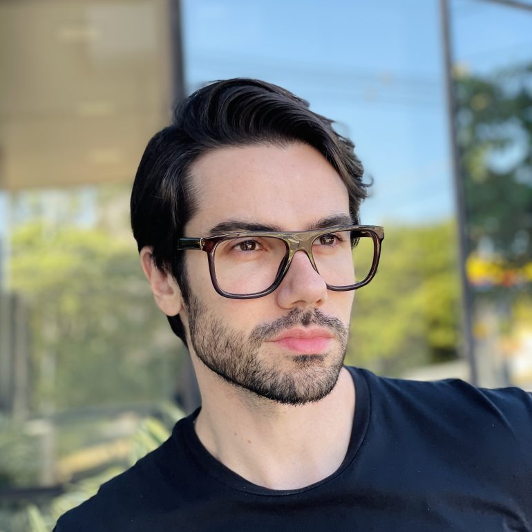 safine com br oculos de grau masculino quadrado marrom luciano 1