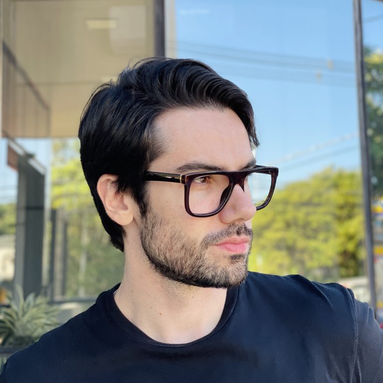 safine com br oculos de grau masculino quadrado marrom luciano 2