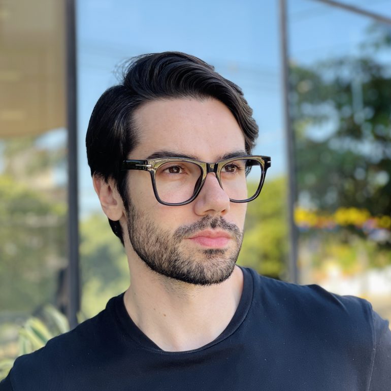 safine com br oculos de grau masculino quadrado preto e azul gael 1